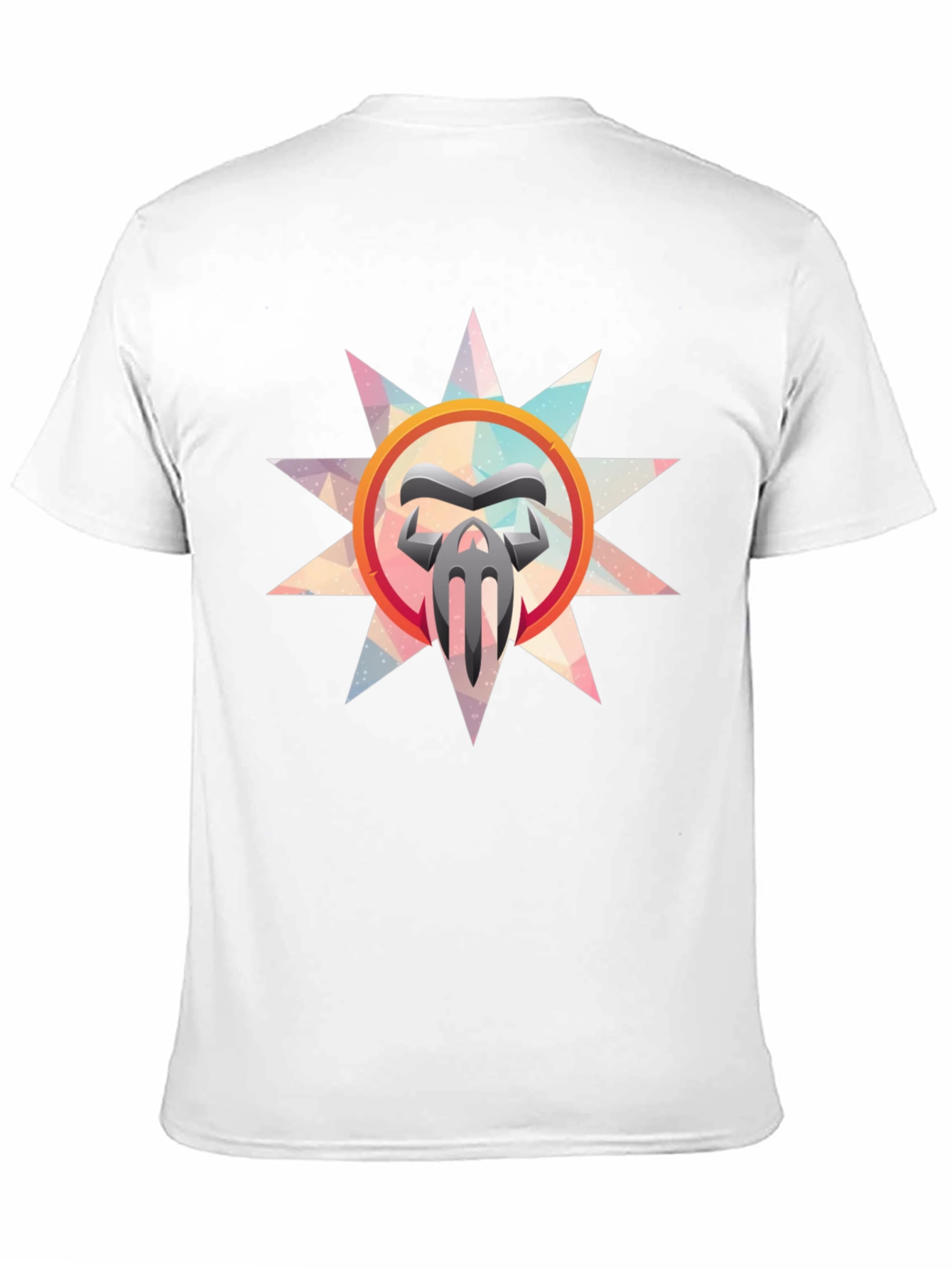 Abstract Graphic Print Mens Black T-Shirt