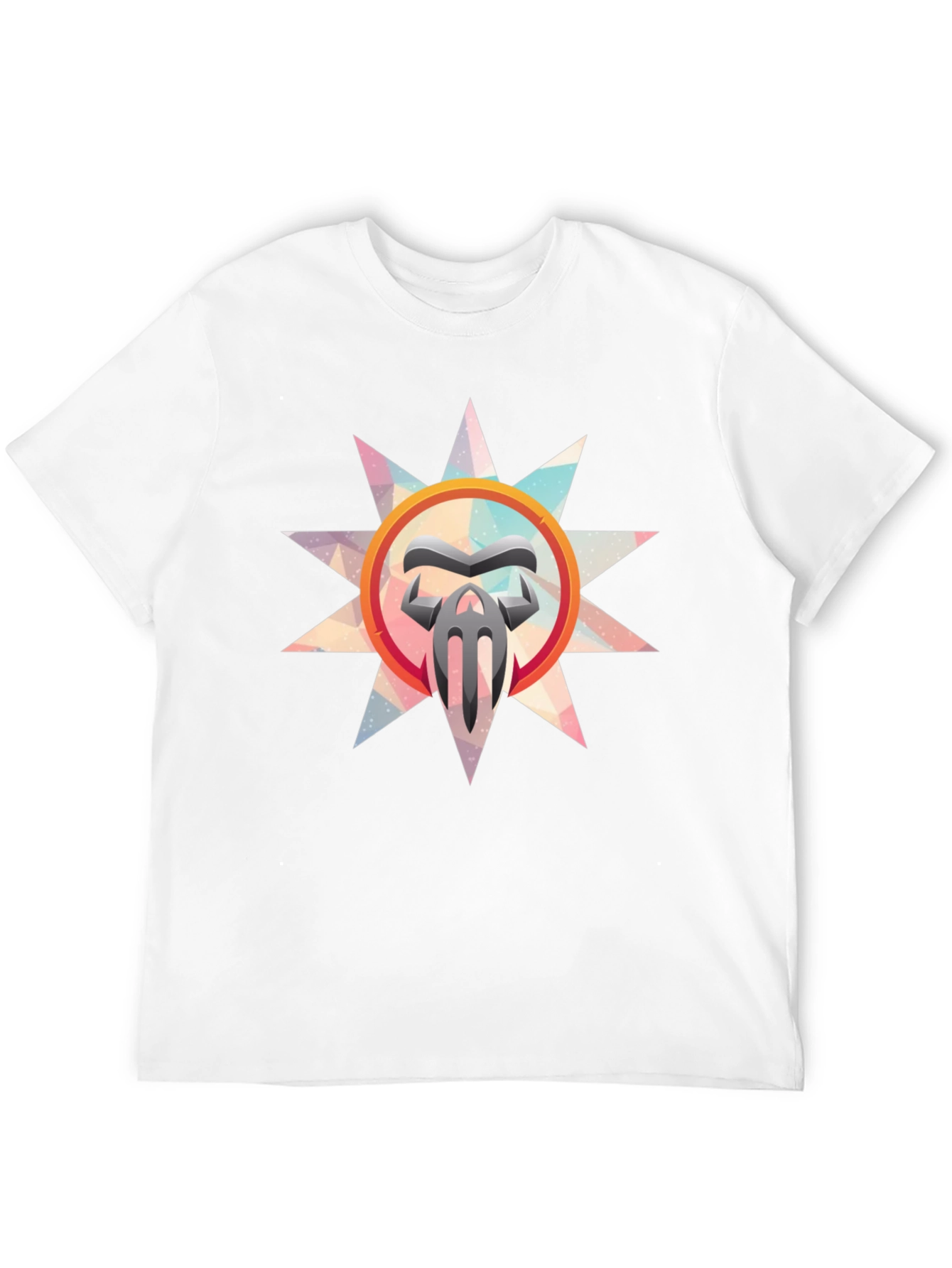 Abstract Graphic Print Mens Black T-Shirt