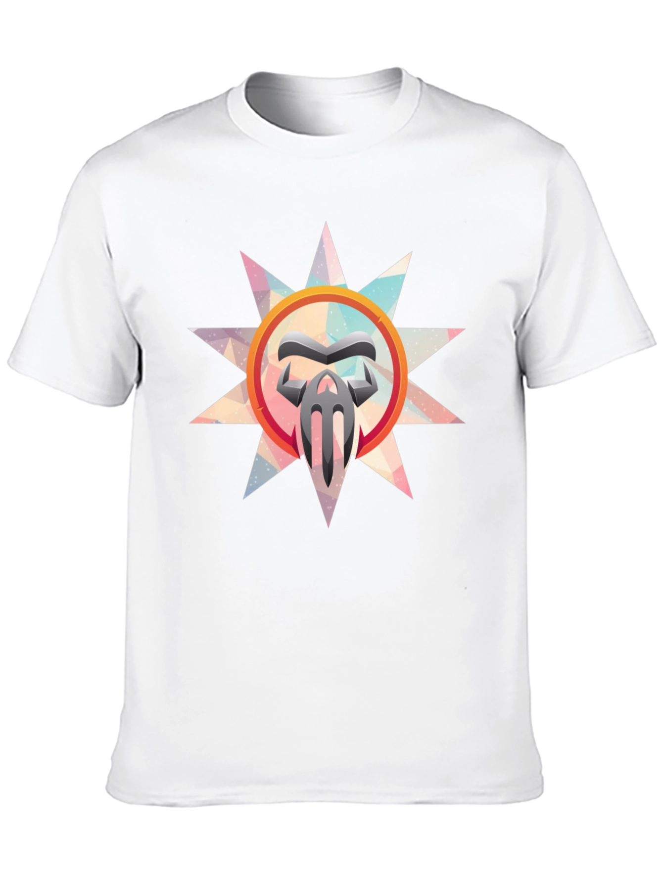 Abstract Graphic Print Mens Black T-Shirt