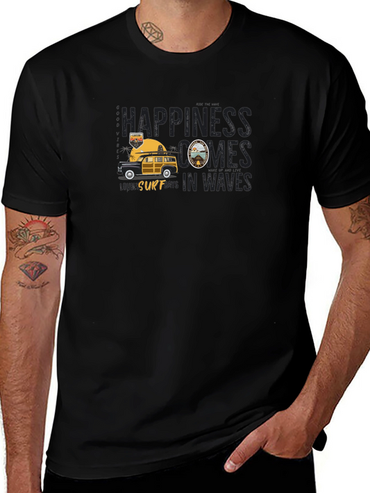Surfs Up: Happiness Comes in Waves T-Shirt