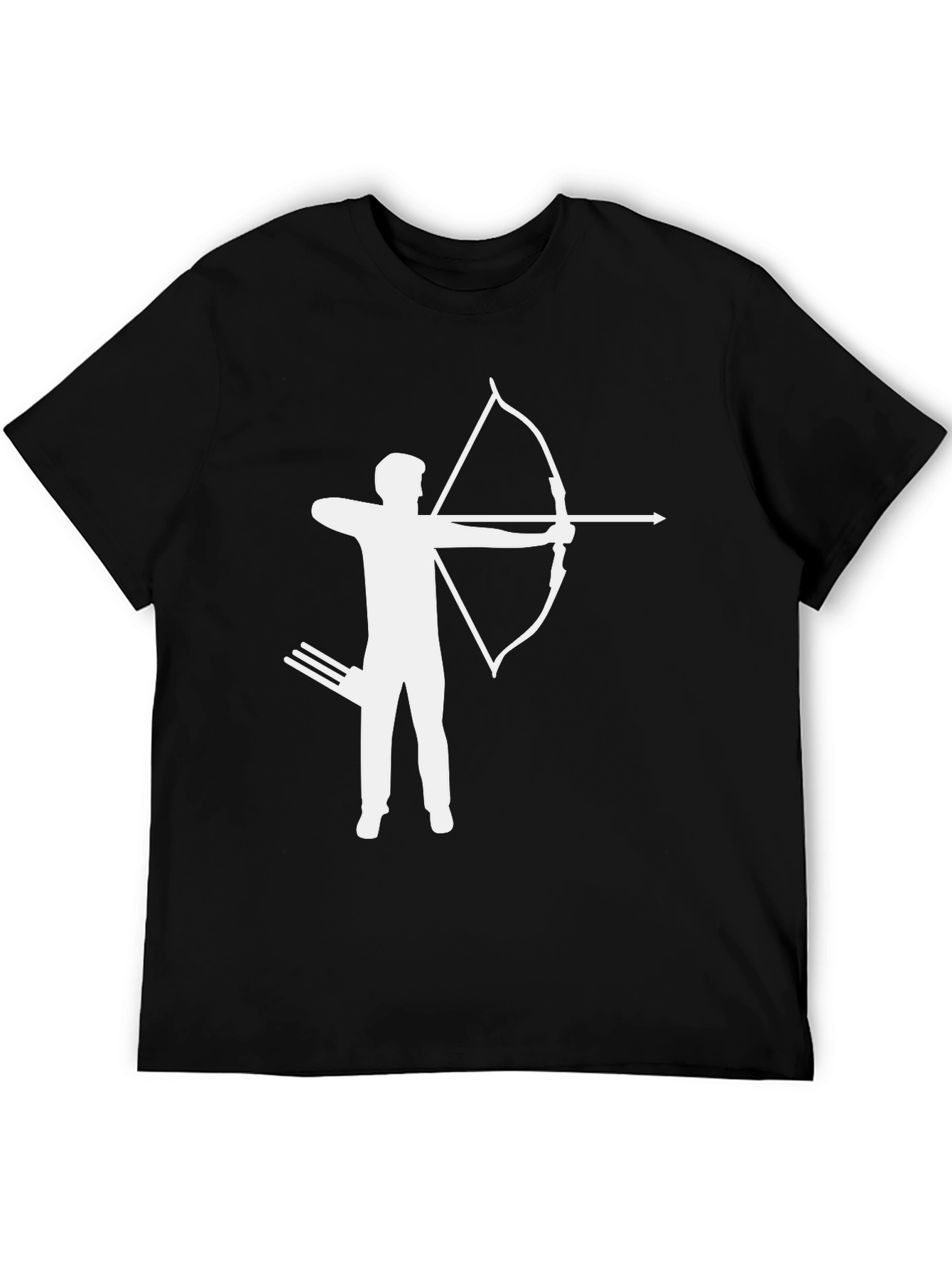 Archer Graphic Tee - Black Cotton T-Shirt