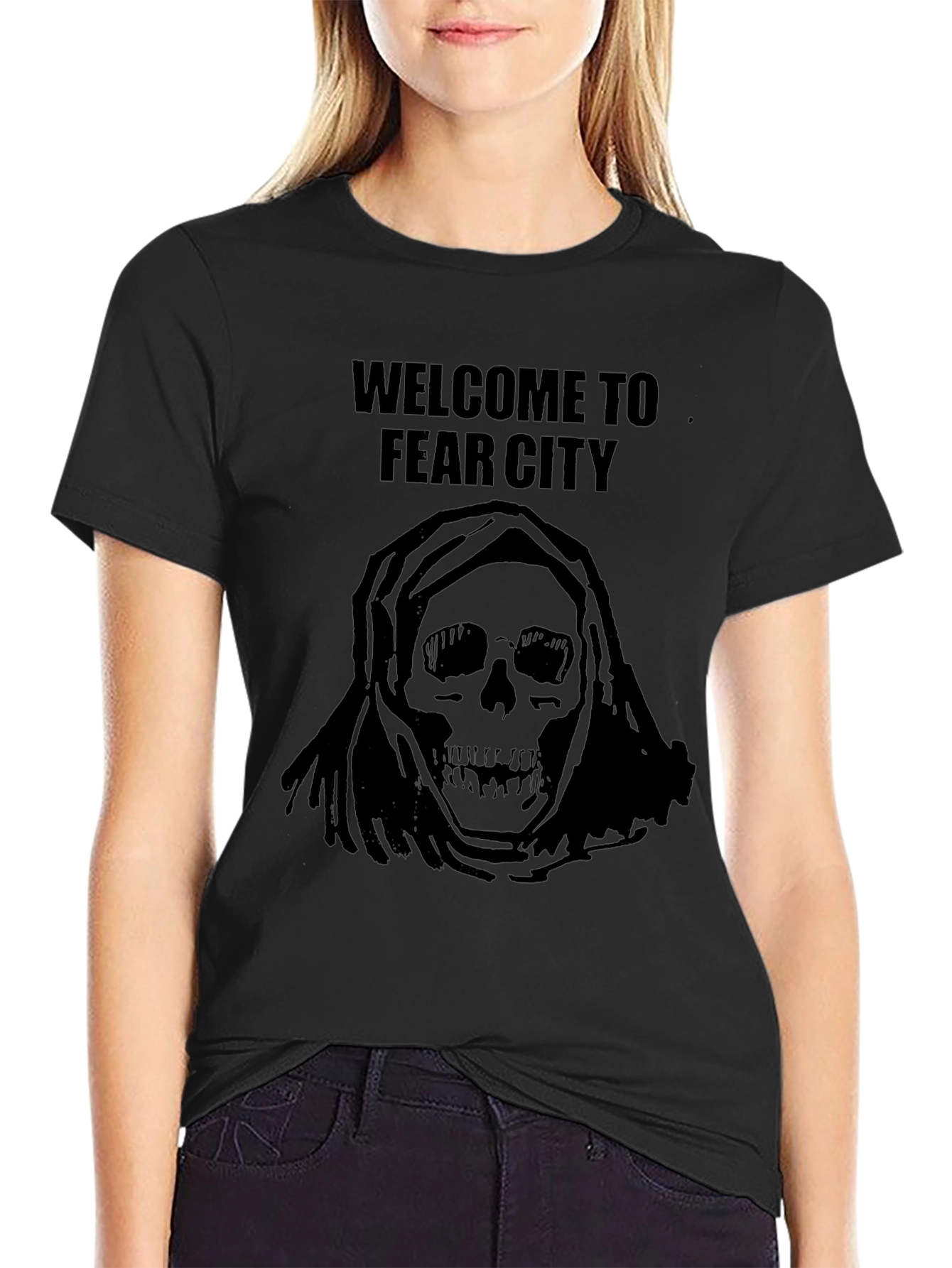 Fear City Skull T-Shirt - Mens Graphic Tee