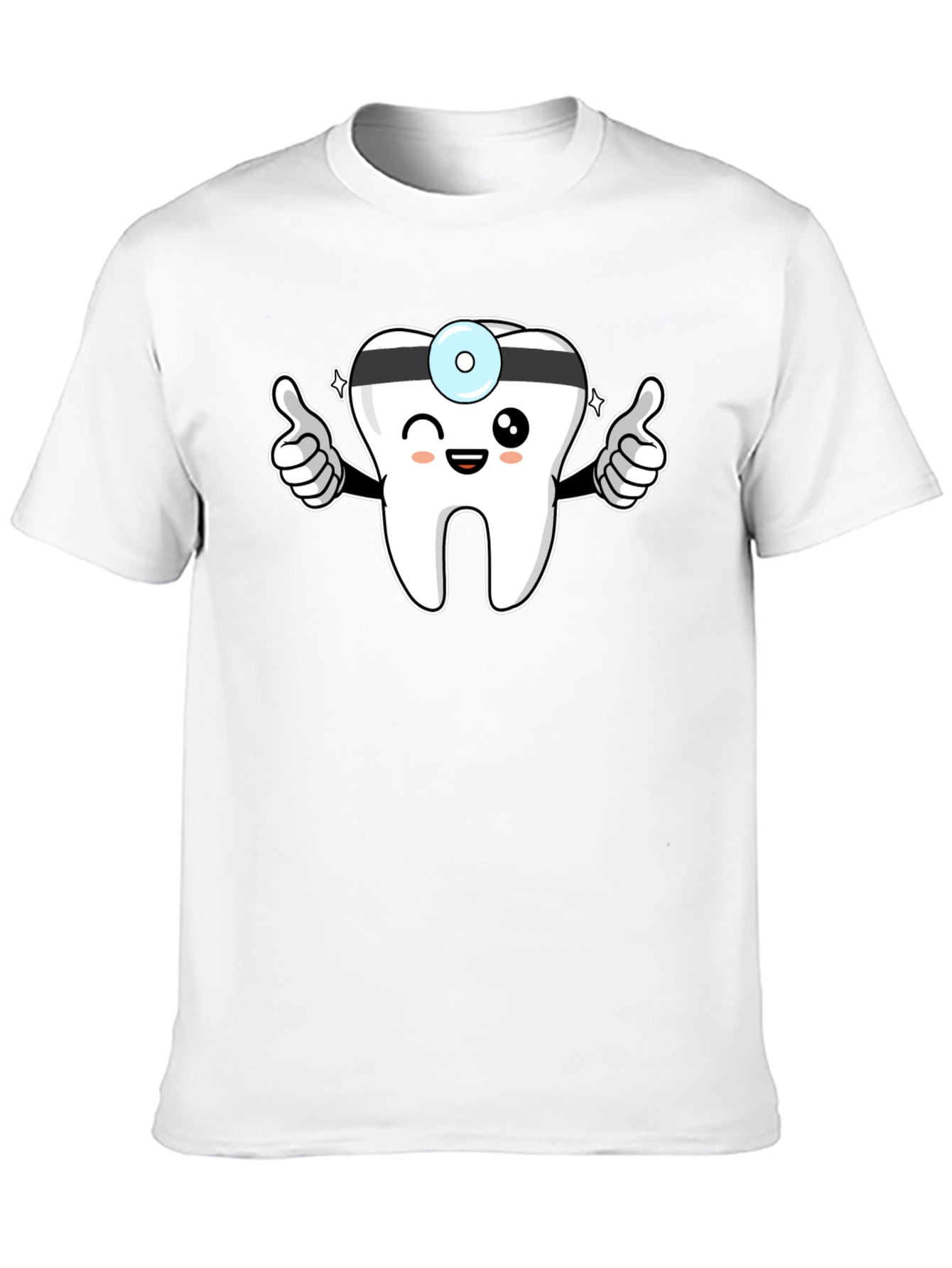 Doctor Tooth Cartoon Graphic Black Tee