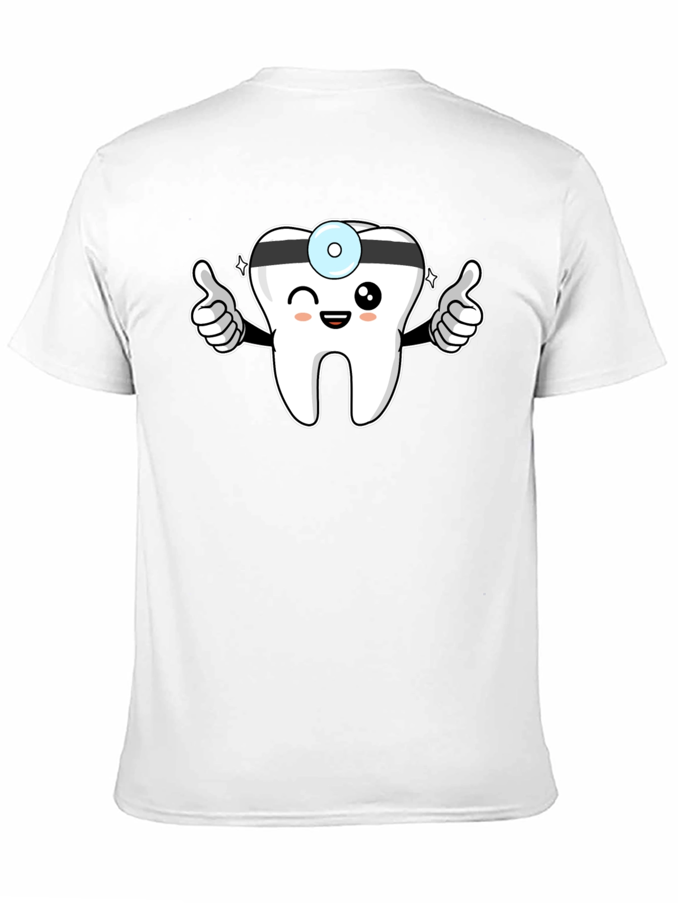 Doctor Tooth Cartoon Graphic Black Tee
