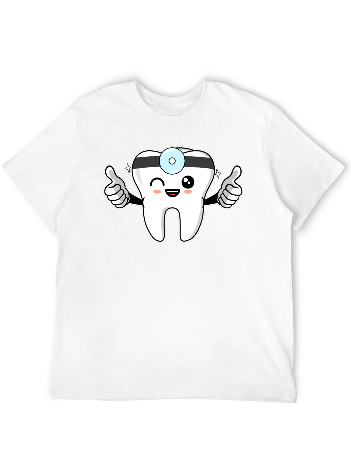 Doctor Tooth Cartoon Graphic Black Tee
