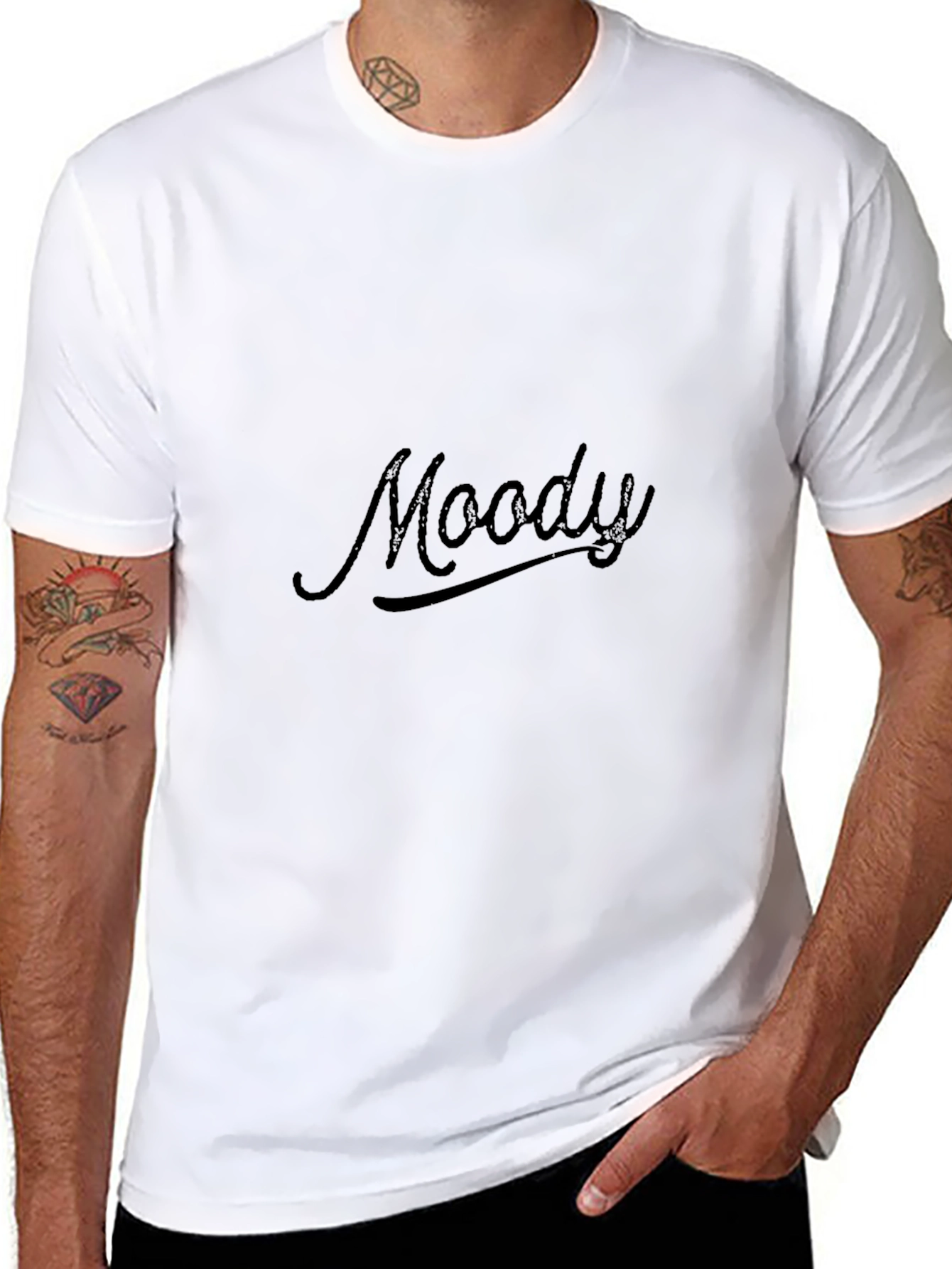 Moody Black T-Shirt - Mens Casual Tee