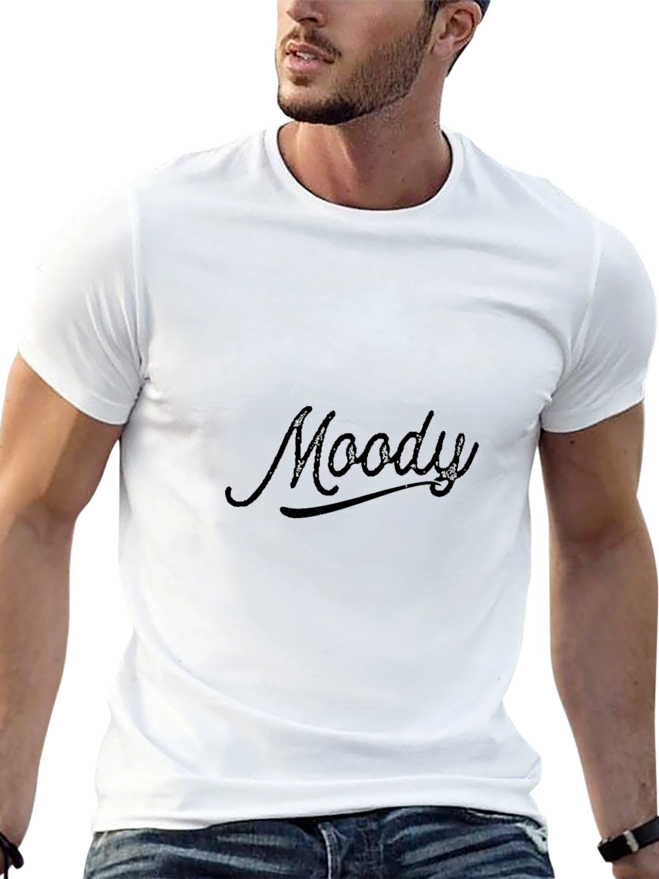Moody Black T-Shirt - Mens Casual Tee