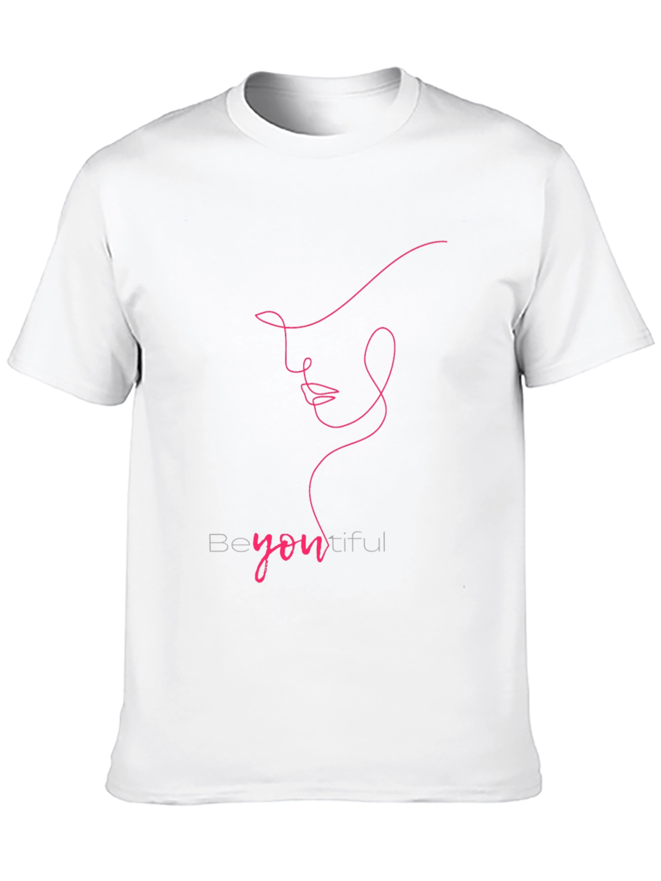 BeYOUtiful Line Art Tee - Minimalist Fashion