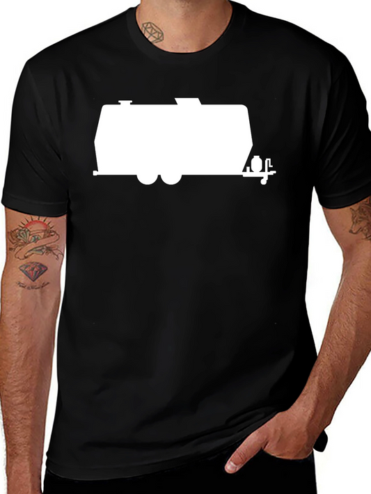 Retro Camper Graphic T-Shirt - Black Cotton Tee