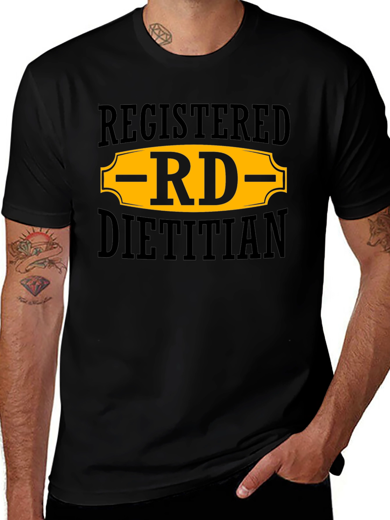 Registered Dietitian RD T-Shirt - Black