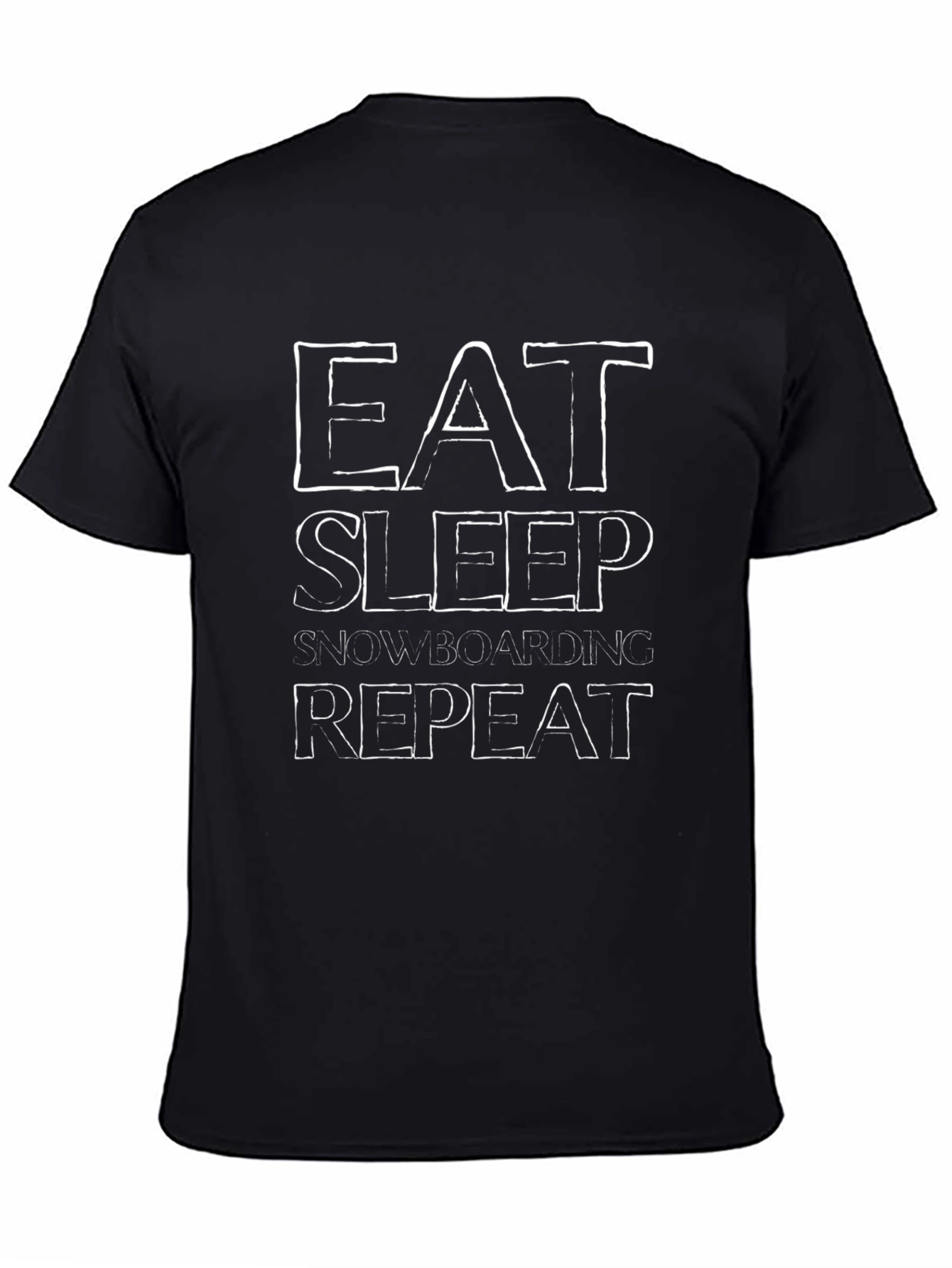 Eat Sleep Snowboarding Repeat Black T-Shirt