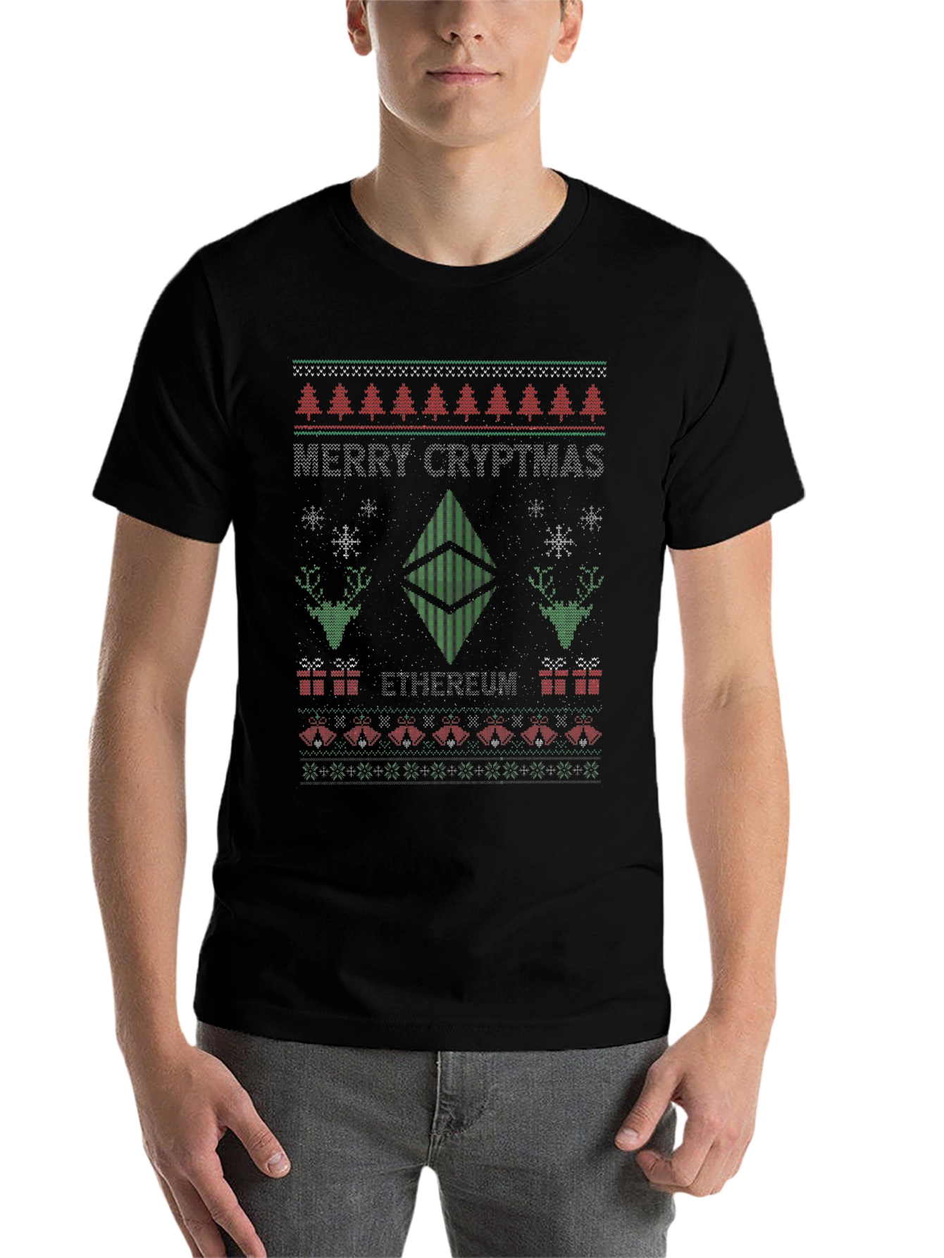 Merry Cryptmas Ethereum Ugly Christmas Sweater T-Shirt