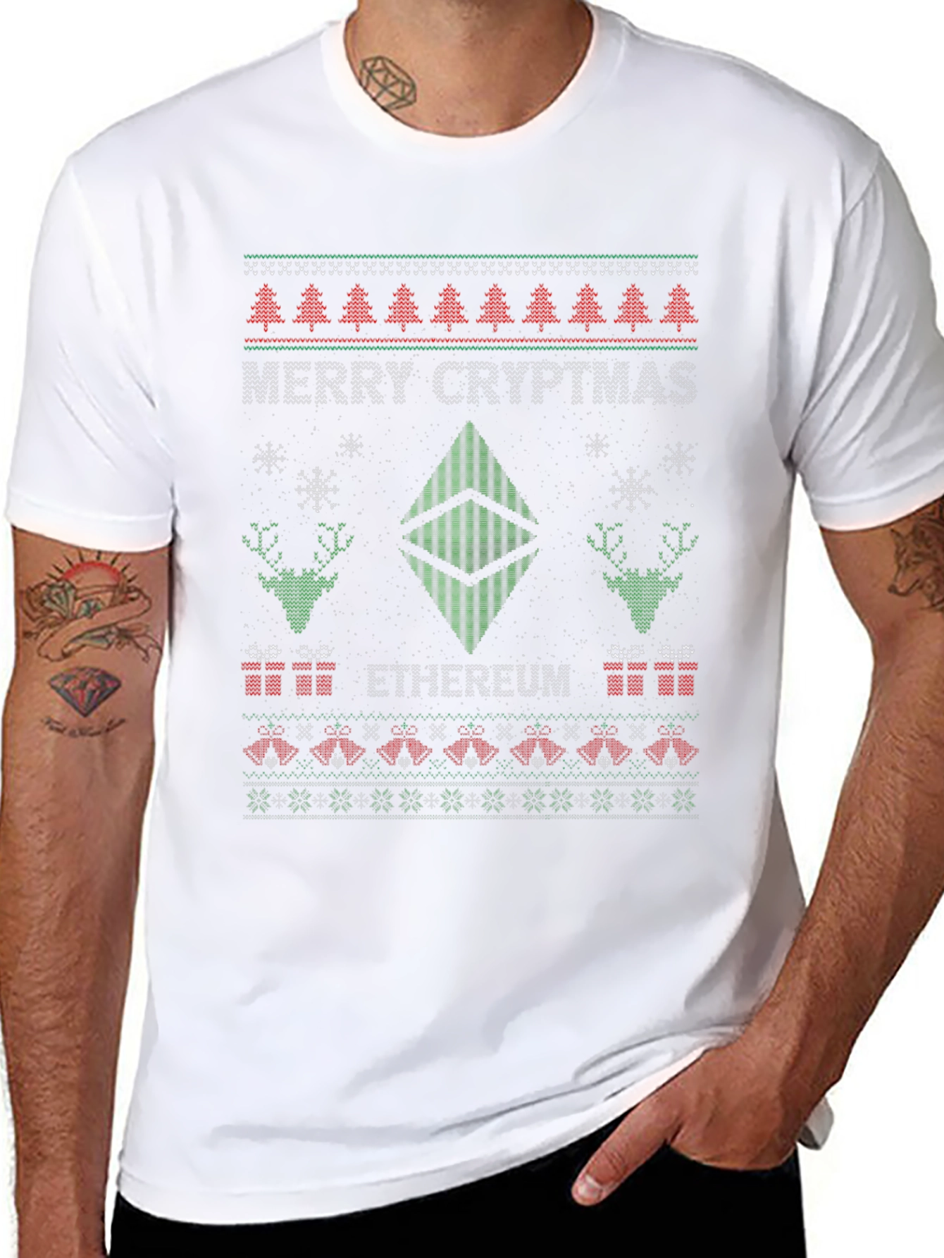 Merry Cryptmas Ethereum Ugly Christmas Sweater T-Shirt