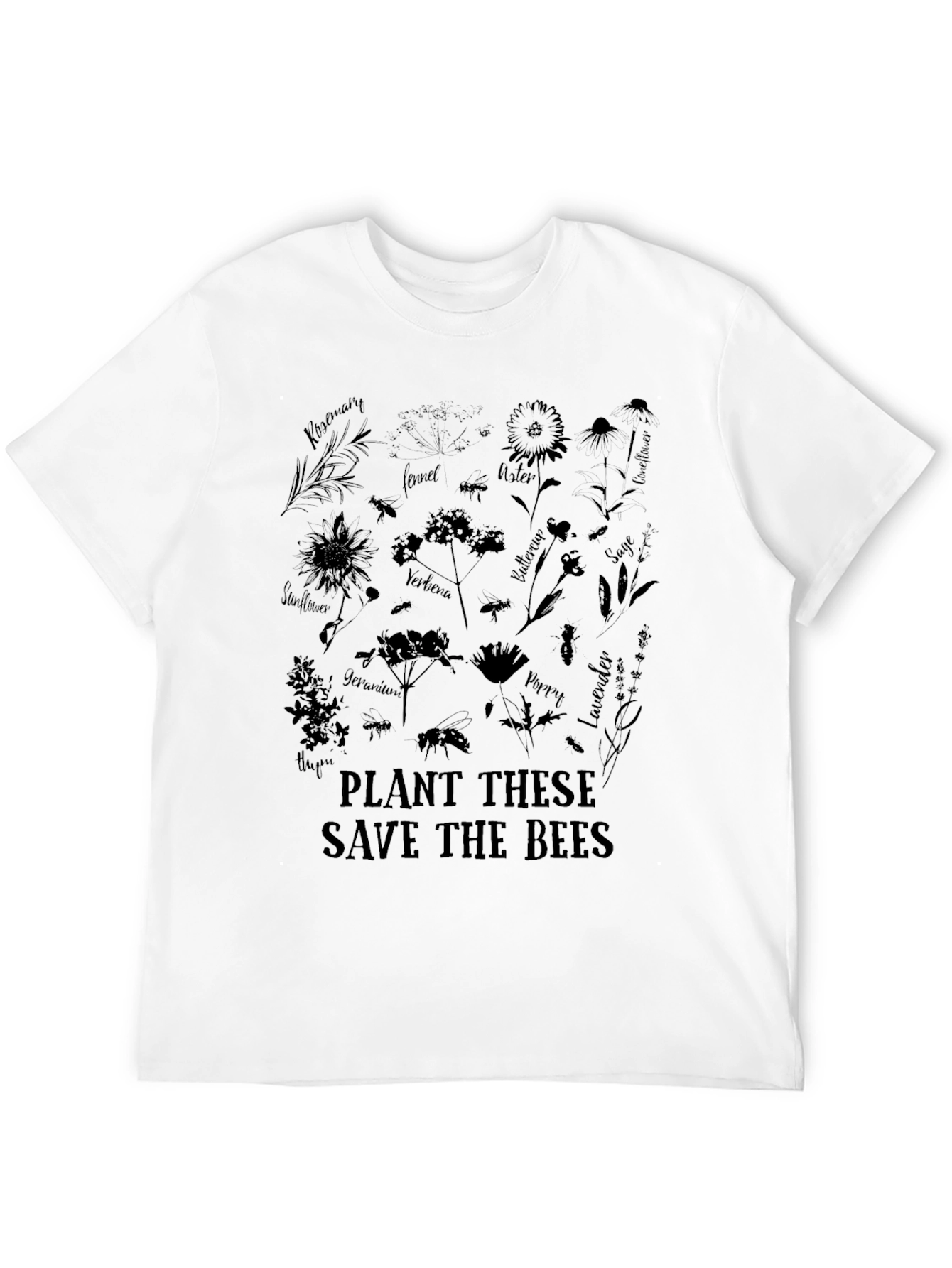 Save the Bees Graphic Tee - Black
