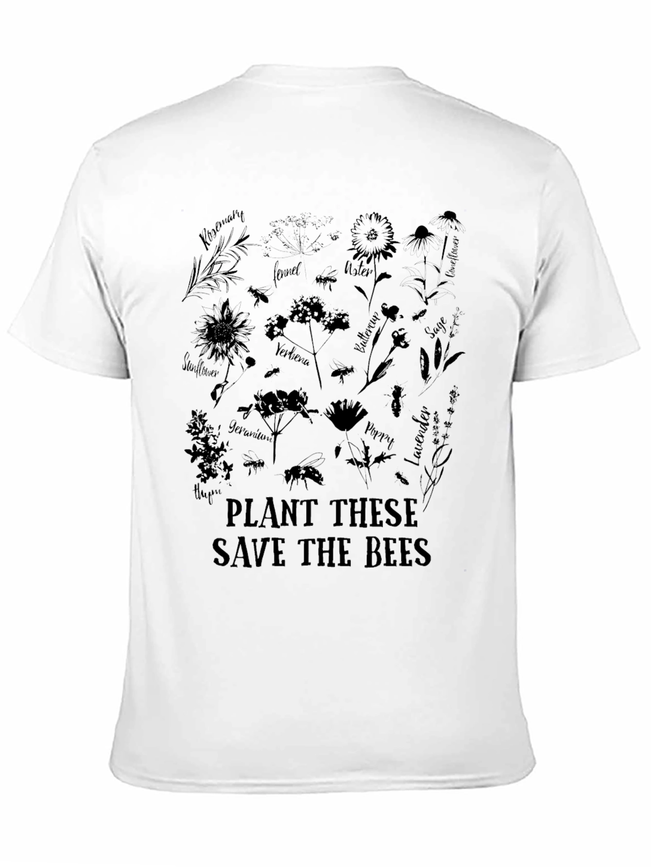 Save the Bees Graphic Tee - Black