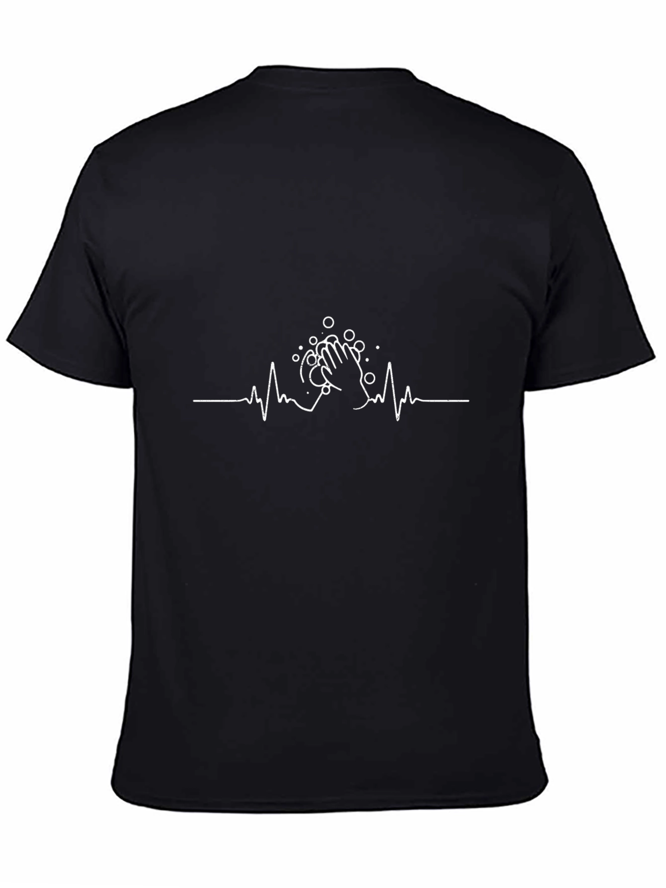 Wash Hands Lifeline Black T-Shirt