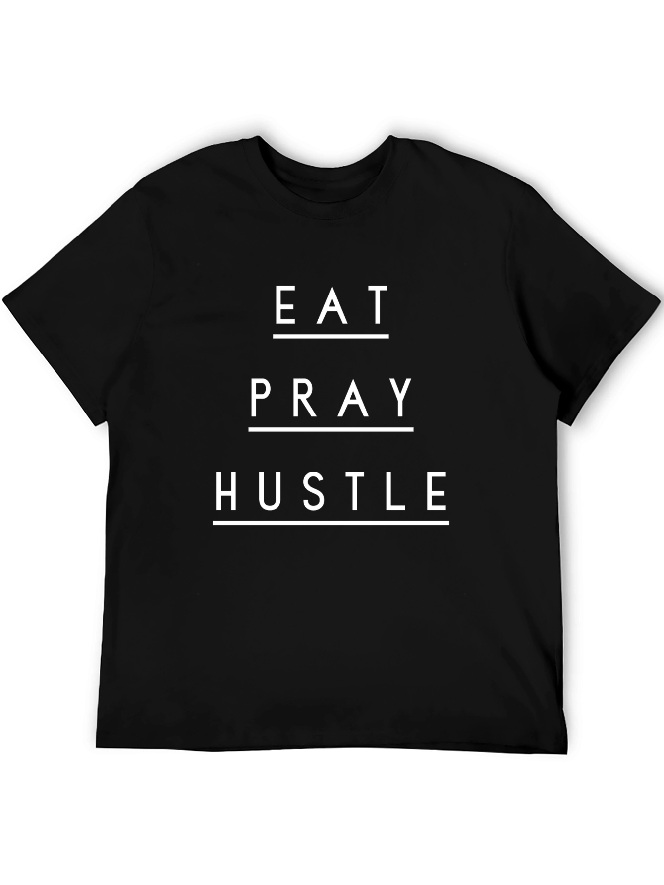 Eat Pray Hustle Graphic Tee - Black T-Shirt