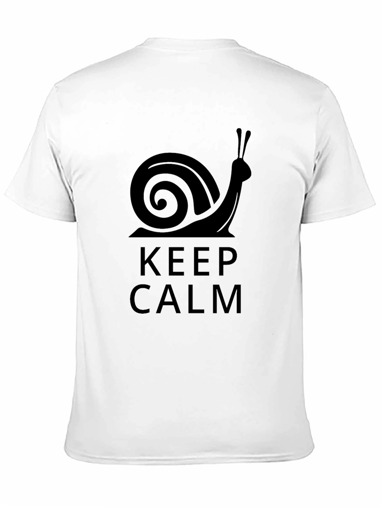 Keep Calm Snail Graphic T-Shirt - Black