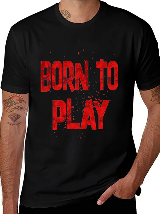 Born To Play Graphic Tee - Black