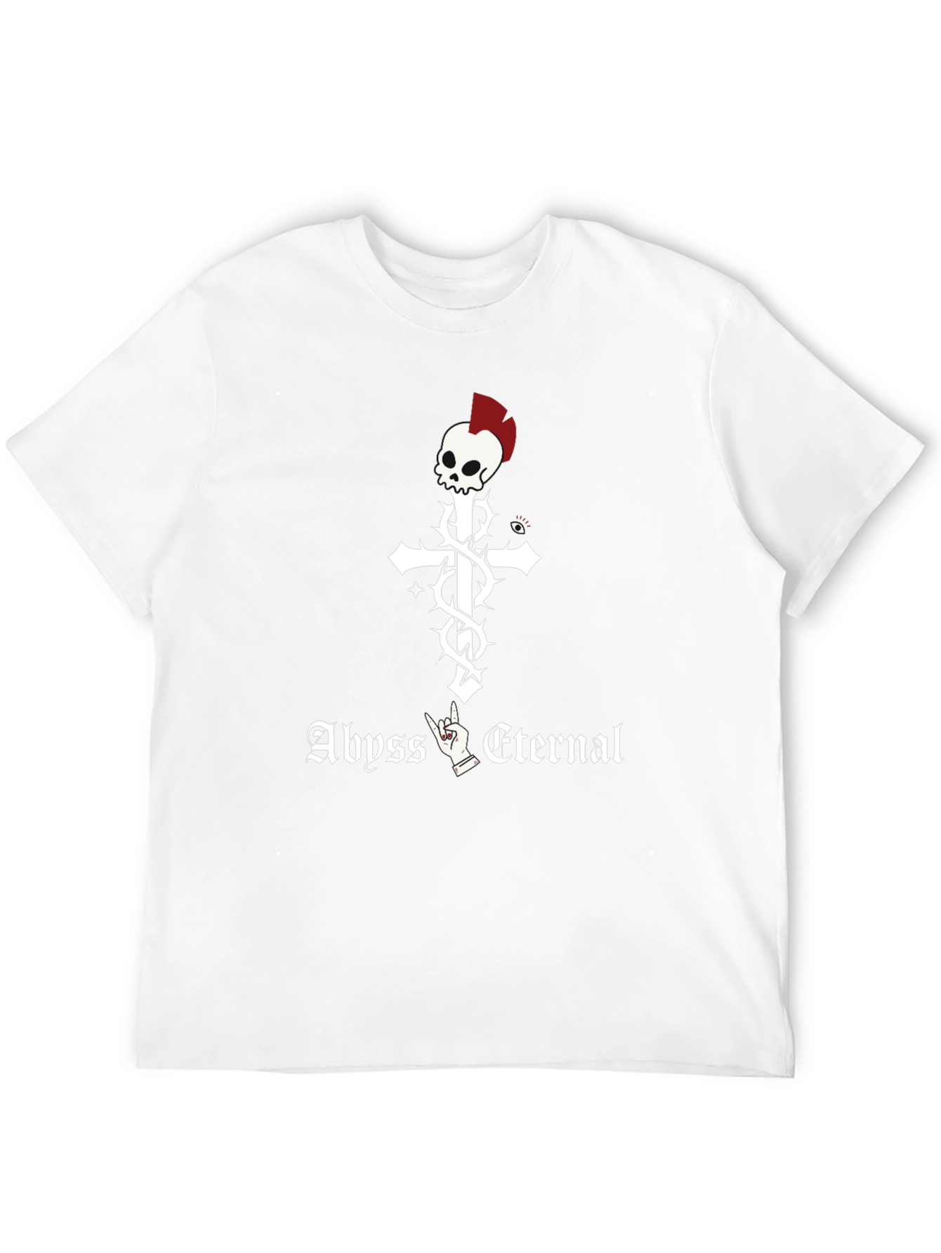 Abyss Eternal Skull Cross Graphic Black T-Shirt