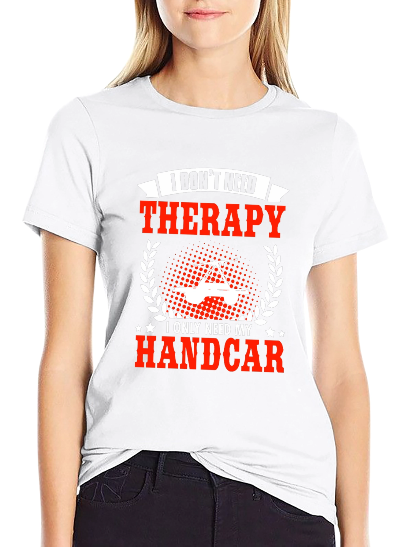 Handcar Therapy T-Shirt - Funny Railroad Worker Tee