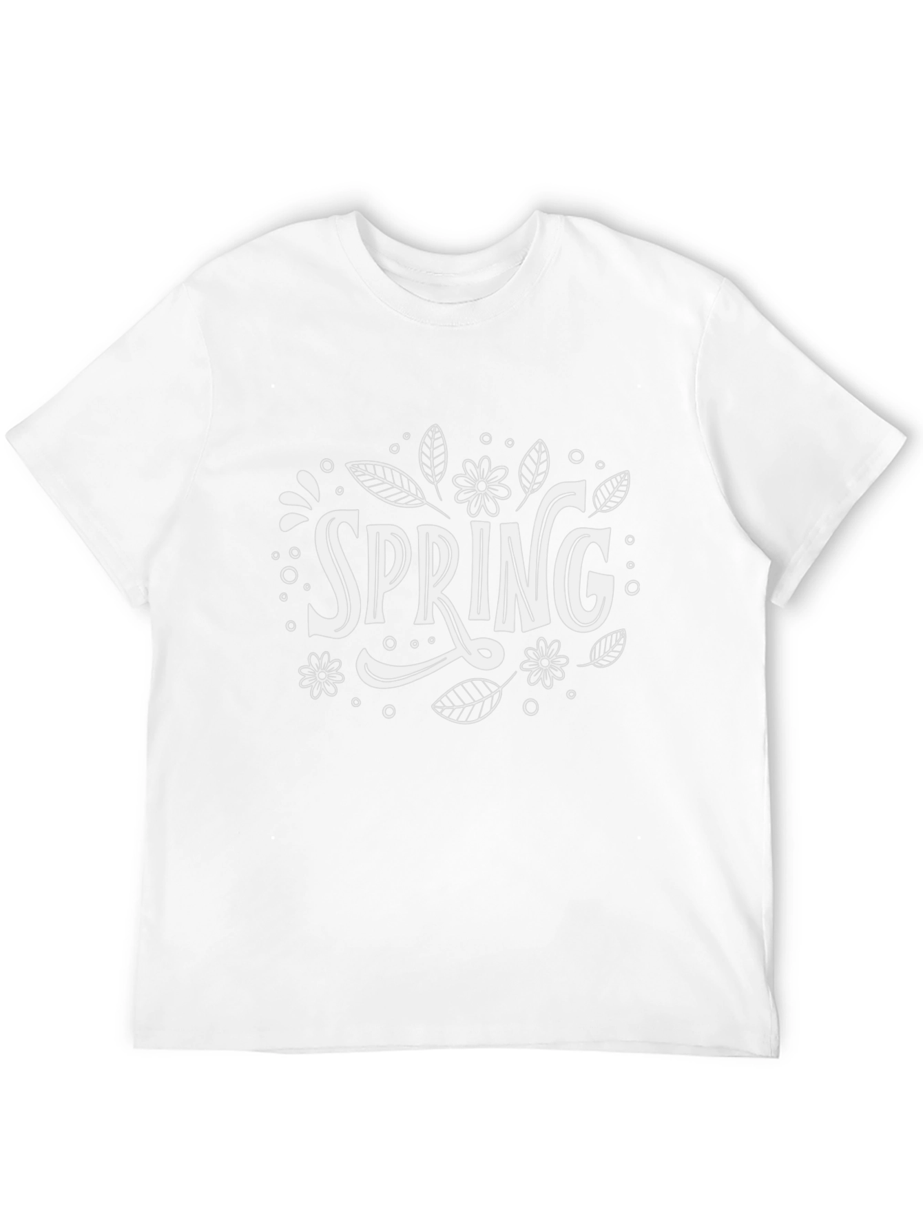 Spring Floral Graphic Tee - Black Cotton Shirt