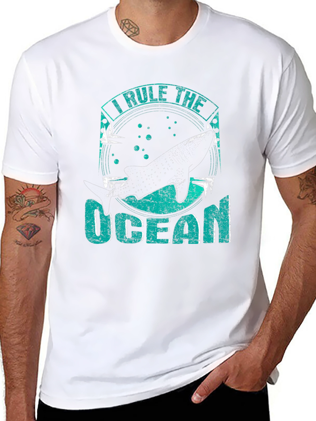 I Rule The Ocean Whale Shark Graphic T-Shirt