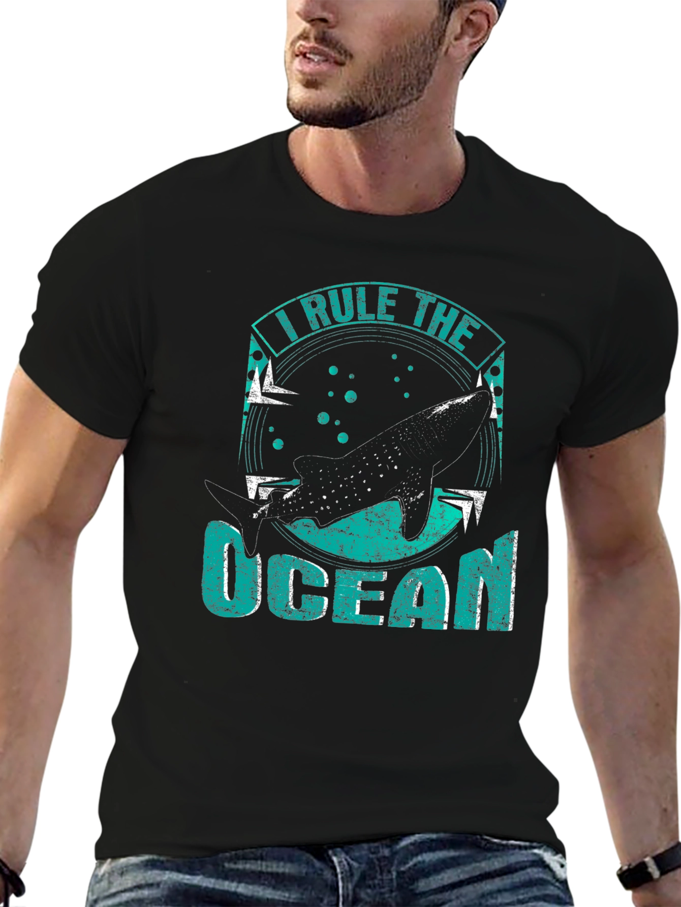 I Rule The Ocean Whale Shark Graphic T-Shirt