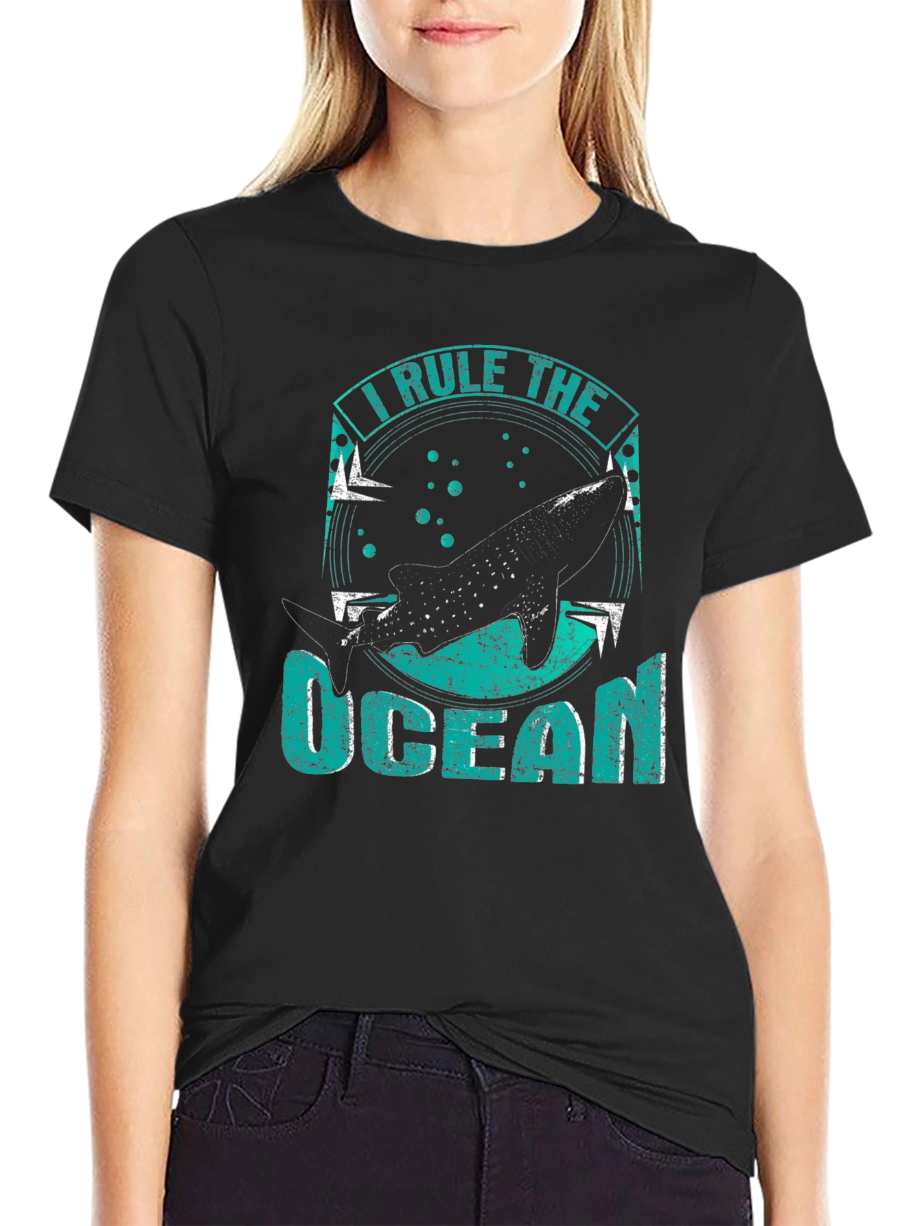 I Rule The Ocean Whale Shark Graphic T-Shirt