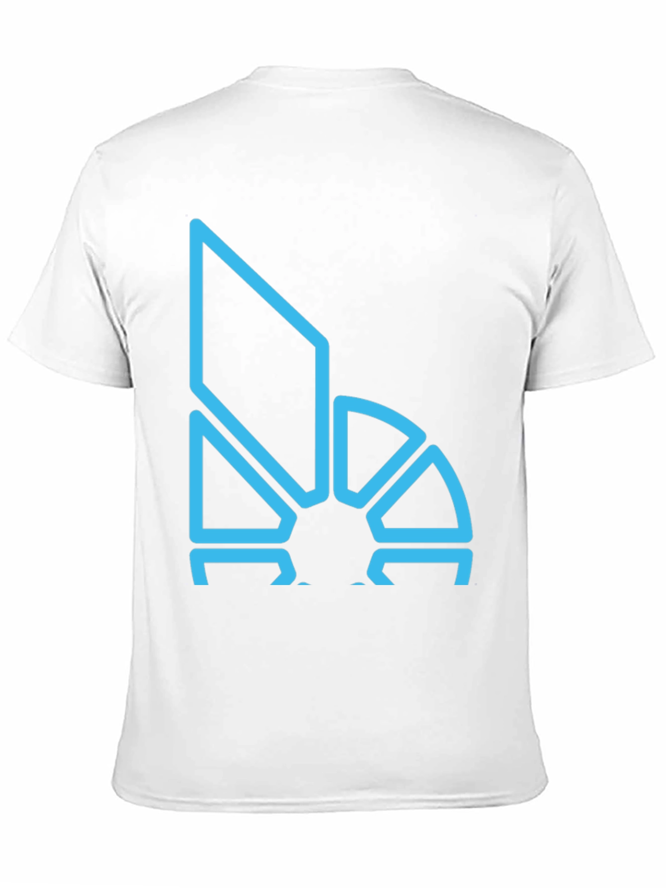Geometric Blue Logo Black T-Shirt