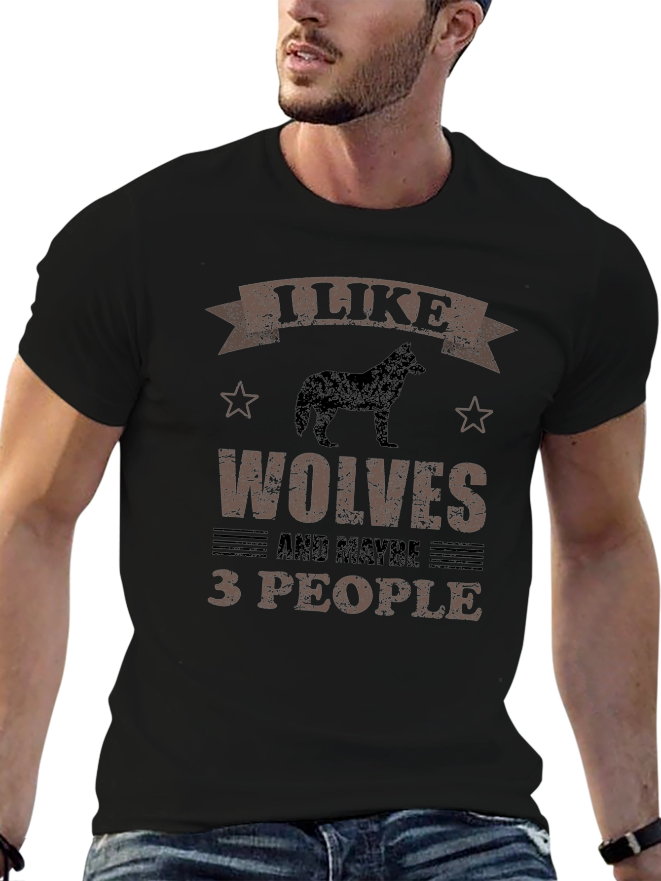 I Like Wolves and Maybe 3 People Graphic Tee