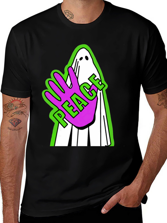 Peace Ghost Graphic T-Shirt