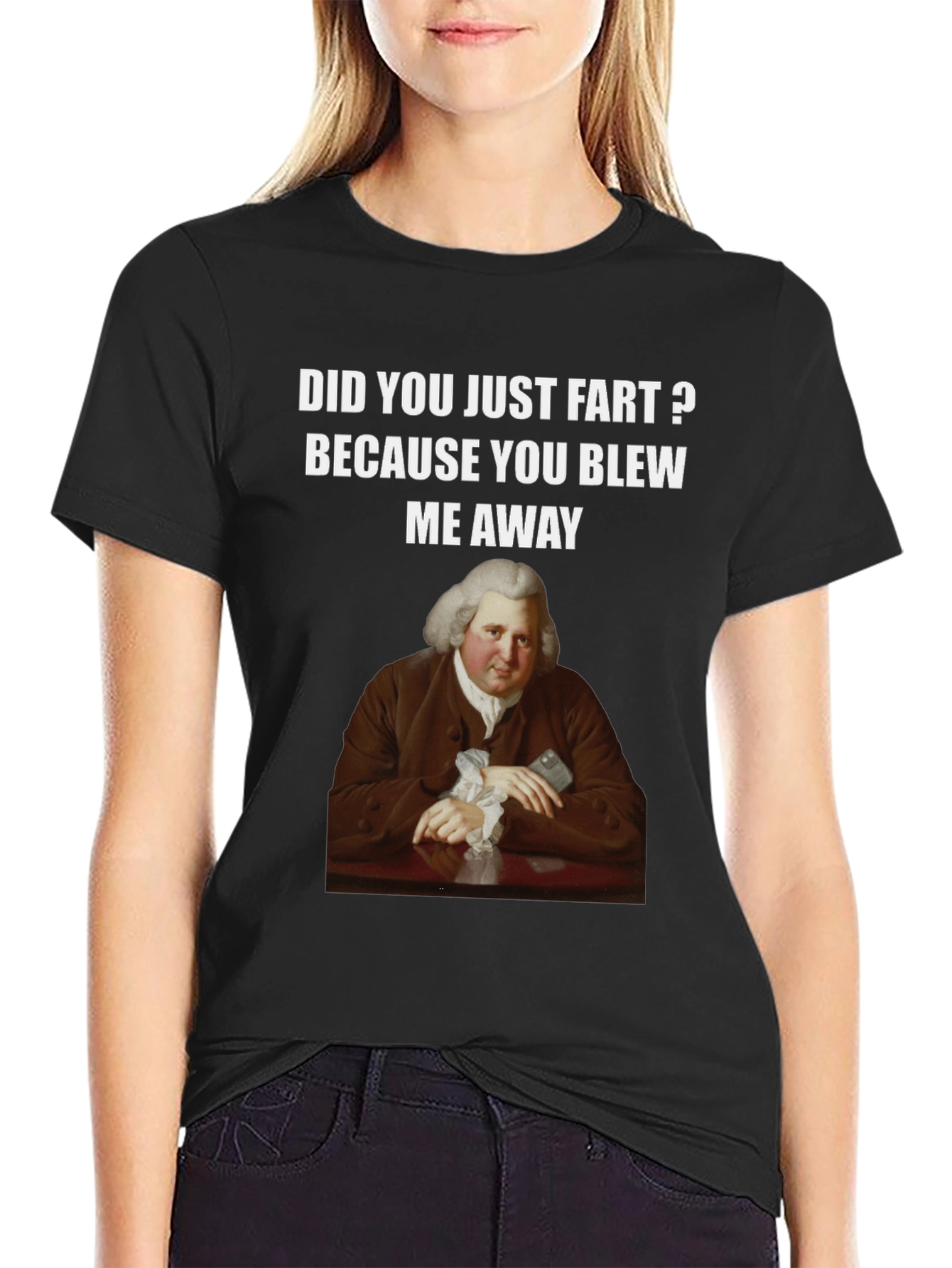 Humorous Fart T-Shirt with Classical Art