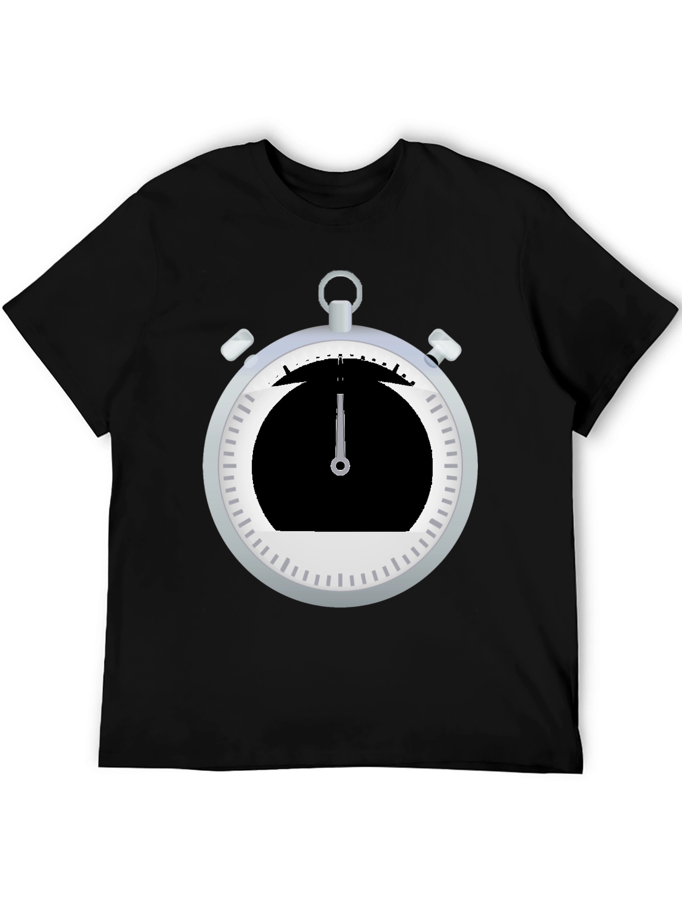 Stopwatch Graphic Tee - Sporty Black T-Shirt