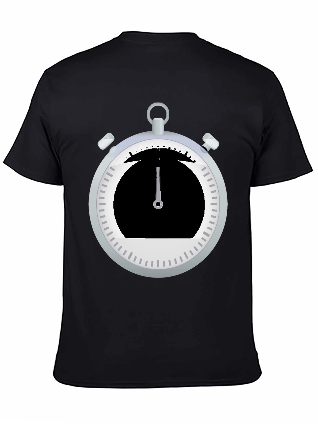 Stopwatch Graphic Tee - Sporty Black T-Shirt