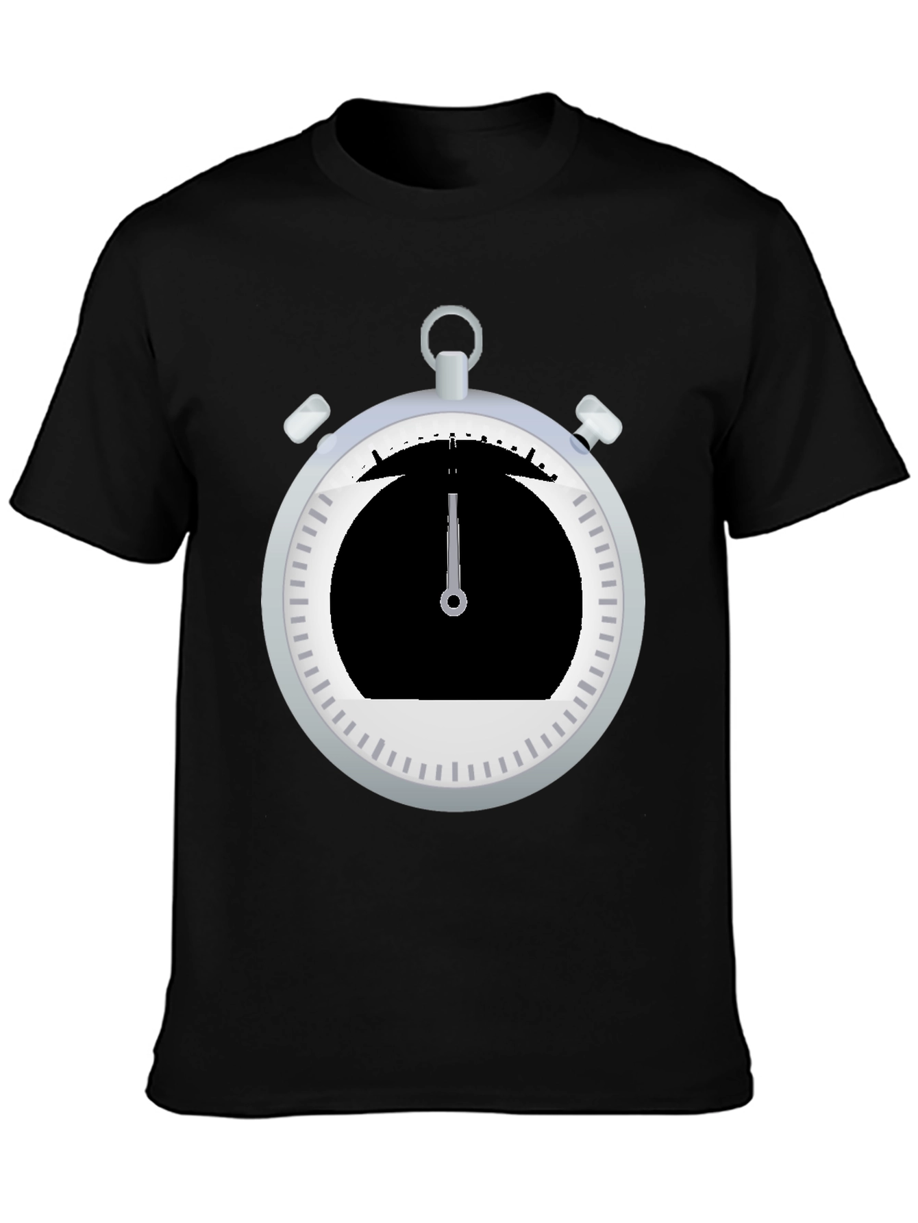 Stopwatch Graphic Tee - Sporty Black T-Shirt