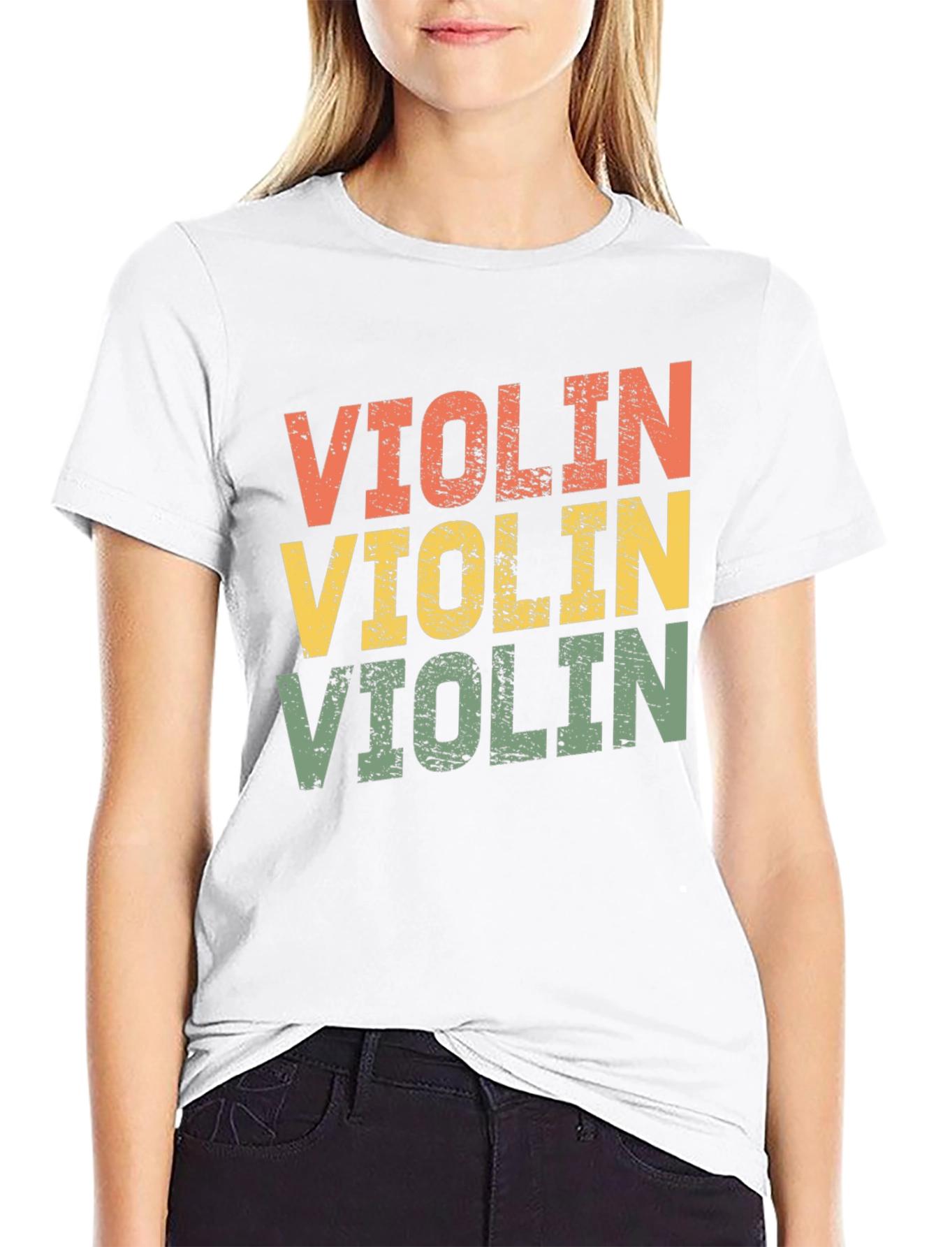 Retro Violin T-Shirt - Musical Instrument Tee