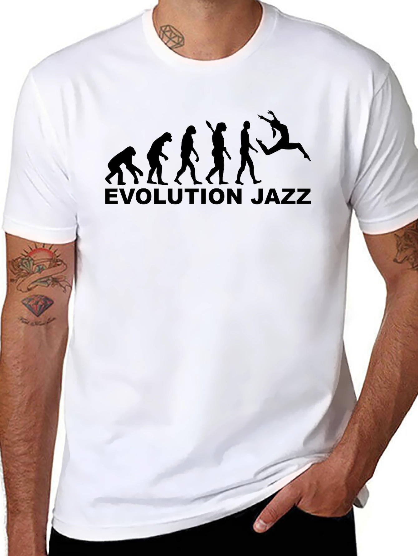 Evolution of Jazz T-Shirt - Black Cotton Tee
