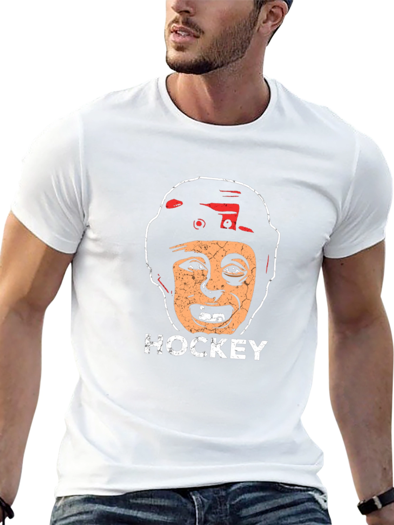 Hockey Player Graphic T-Shirt
