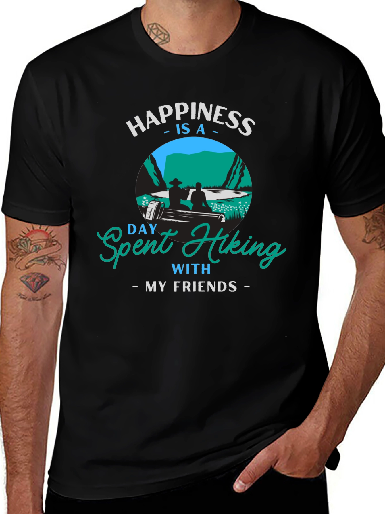 Hiking Friends Tee - Happiness Is Hiking