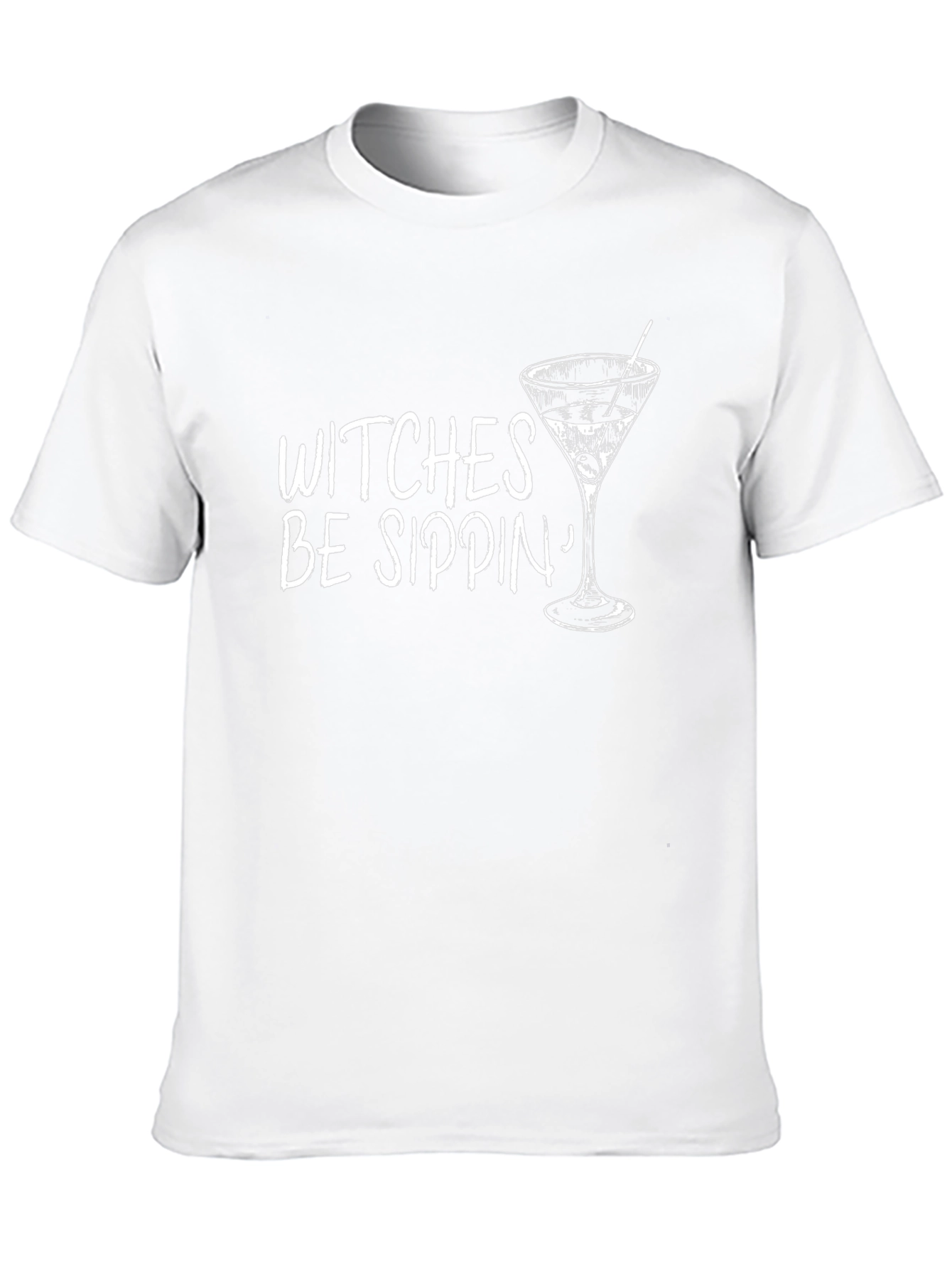 Witches Be Sippin Graphic Tee - Halloween Cocktail Shirt