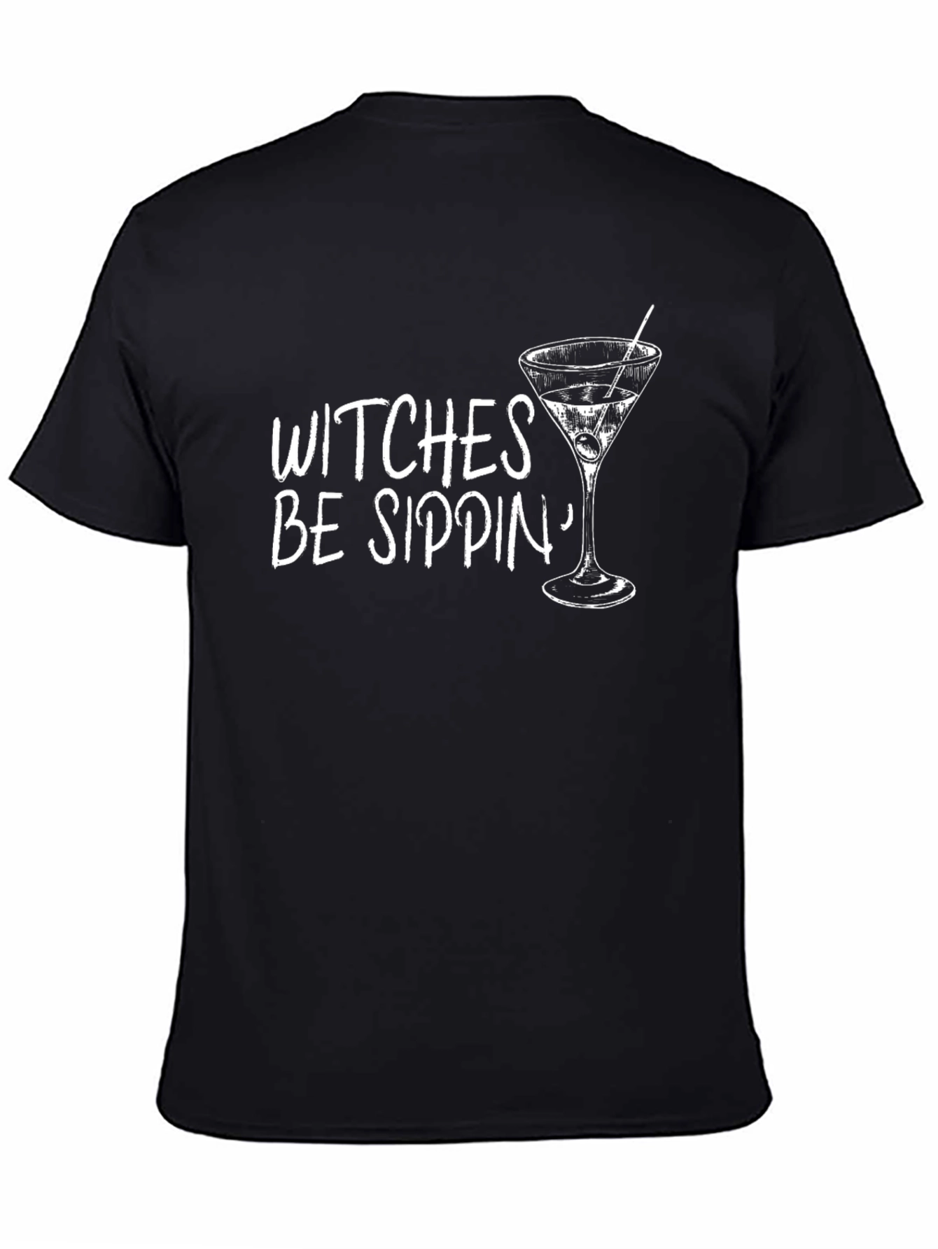Witches Be Sippin Graphic Tee - Halloween Cocktail Shirt