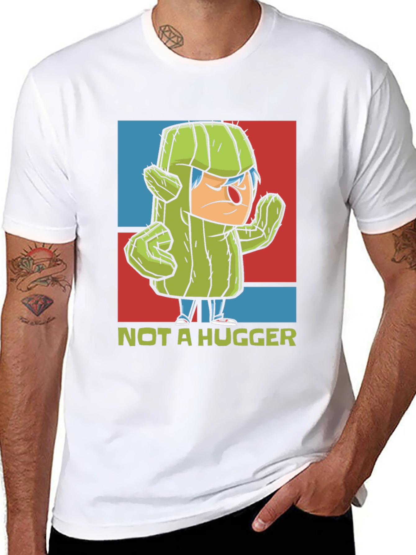 Not a Hugger T-Shirt - Cactus Graphic Tee