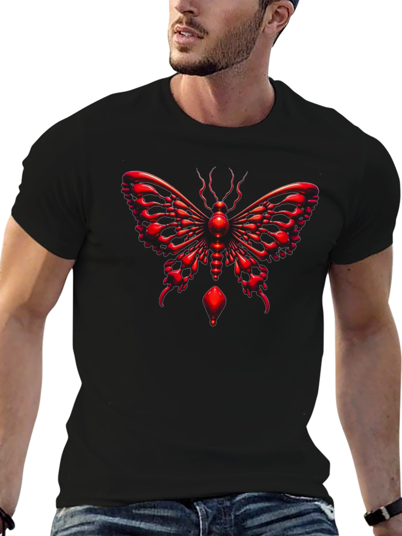 Red Butterfly Graphic Tee