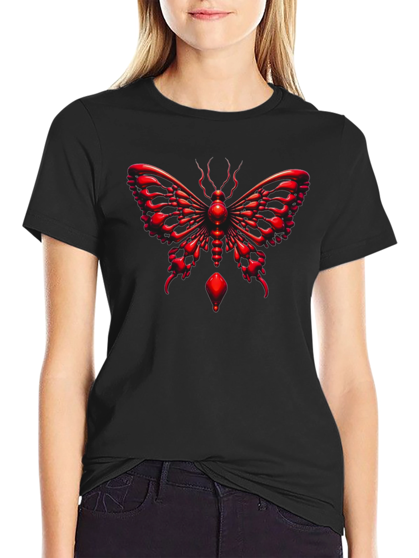 Red Butterfly Graphic Tee