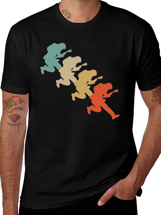 Retro Guitarist T-Shirt: Vintage Rocker Style