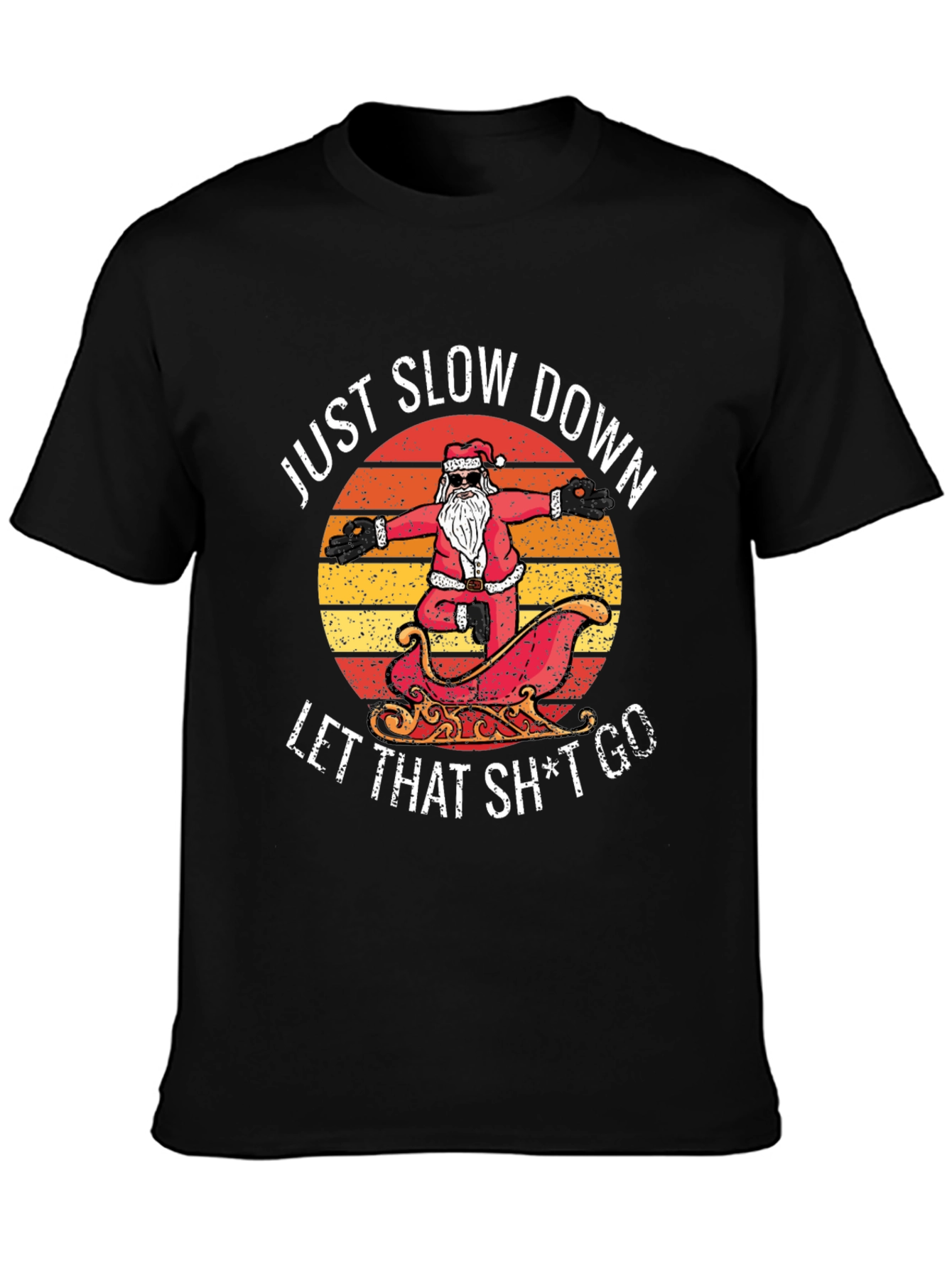 Relaxed Santa Graphic Tee - Just Slow Down