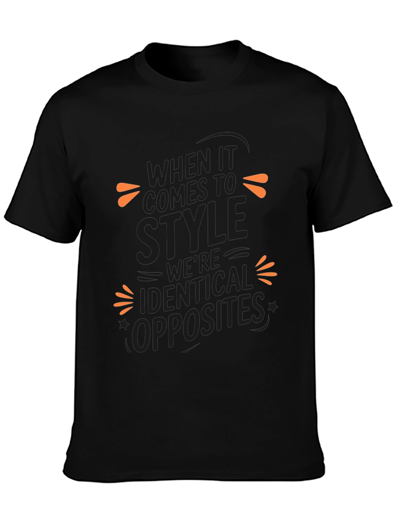Identical Opposites Style T-Shirt - Black
