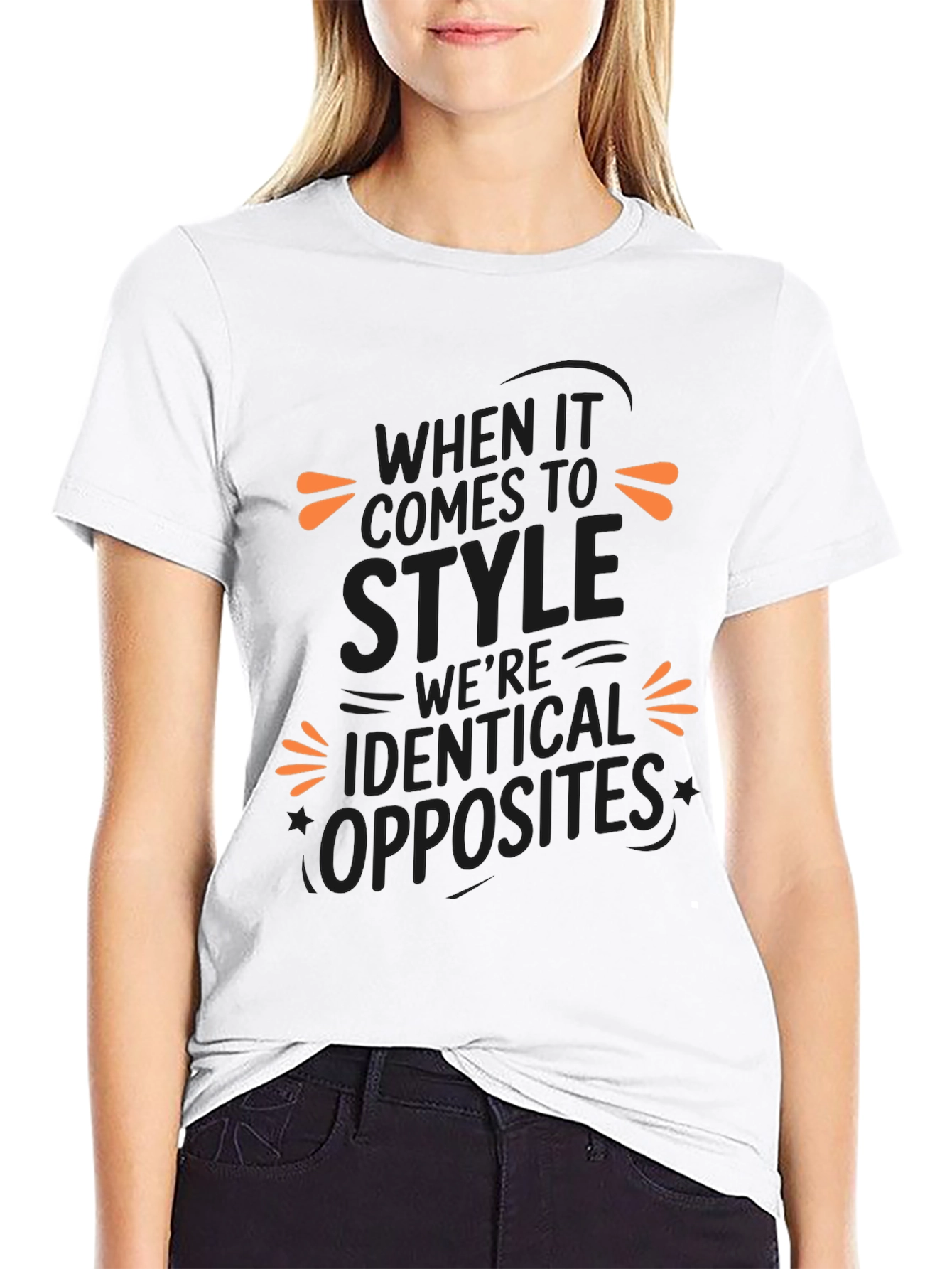 Identical Opposites Style T-Shirt - Black