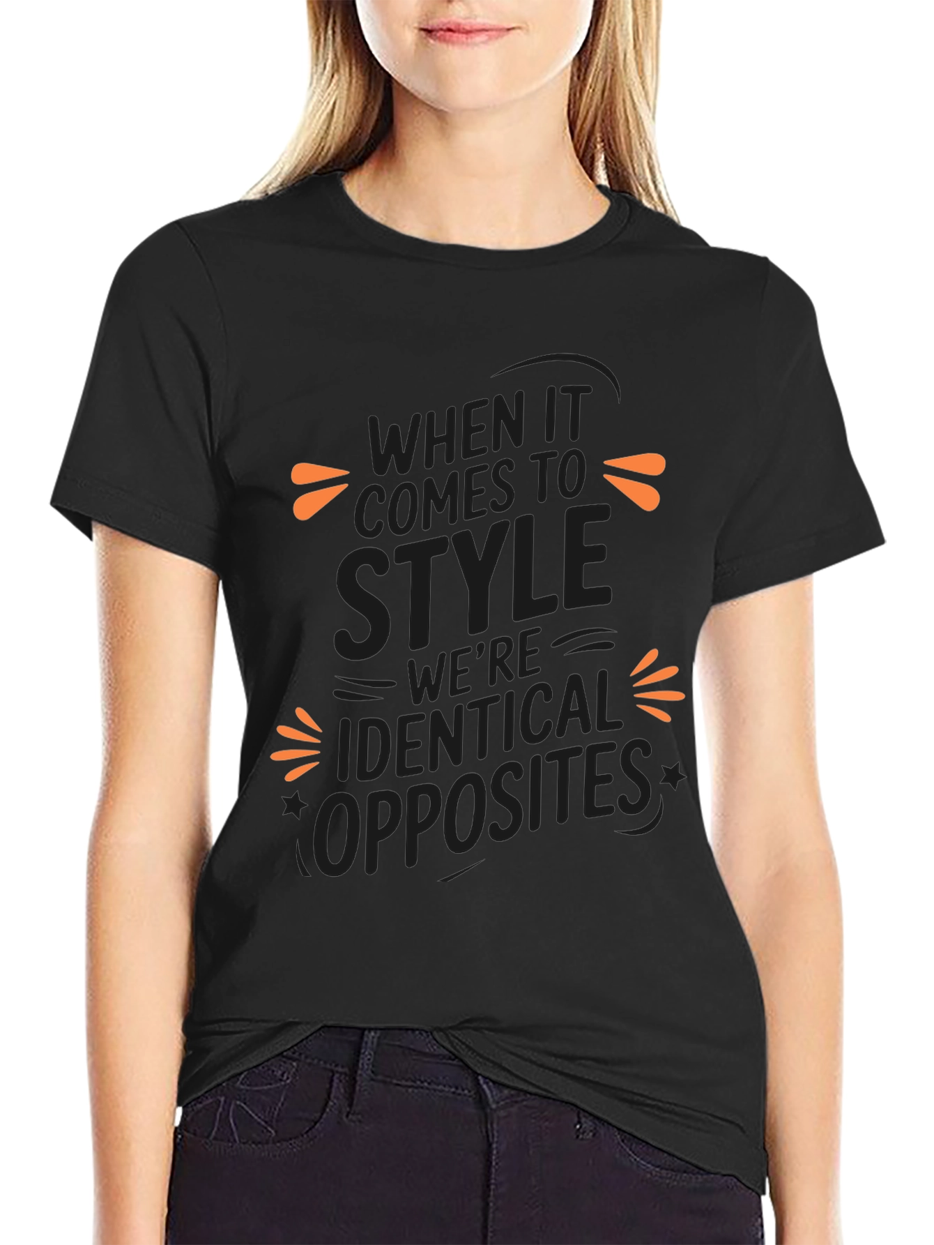 Identical Opposites Style T-Shirt - Black
